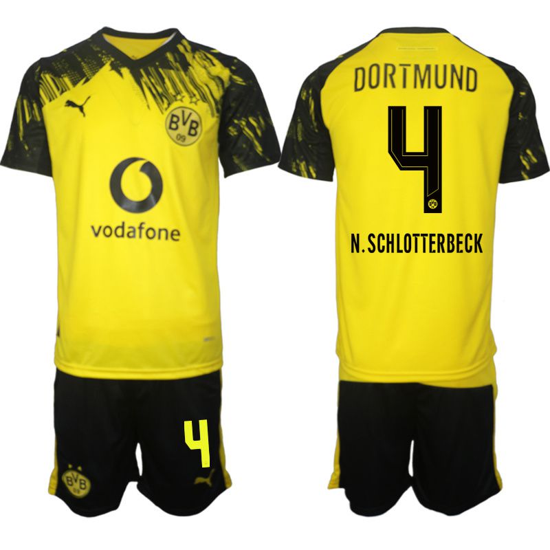 Men 2025-2026 Club Borussia Dortmund home Yellow #4 Soccer Jersey
